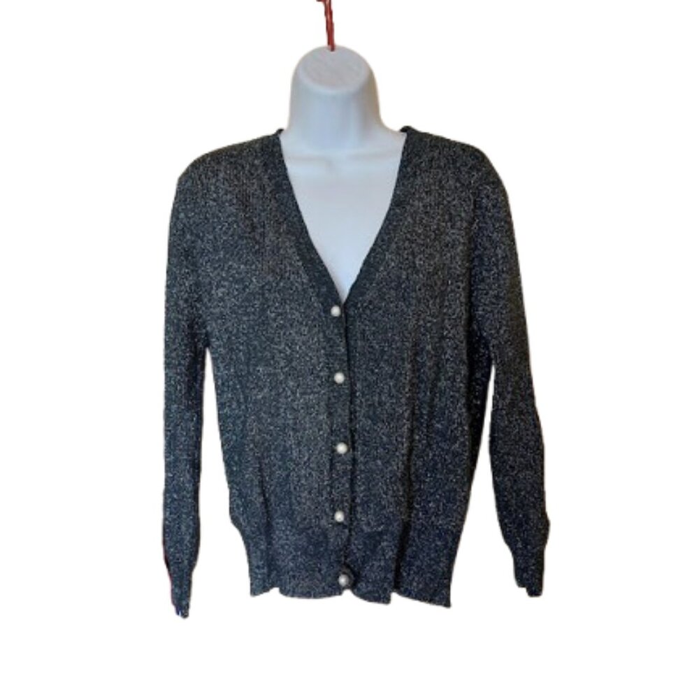 Black and Silver Sweater Fits Medium